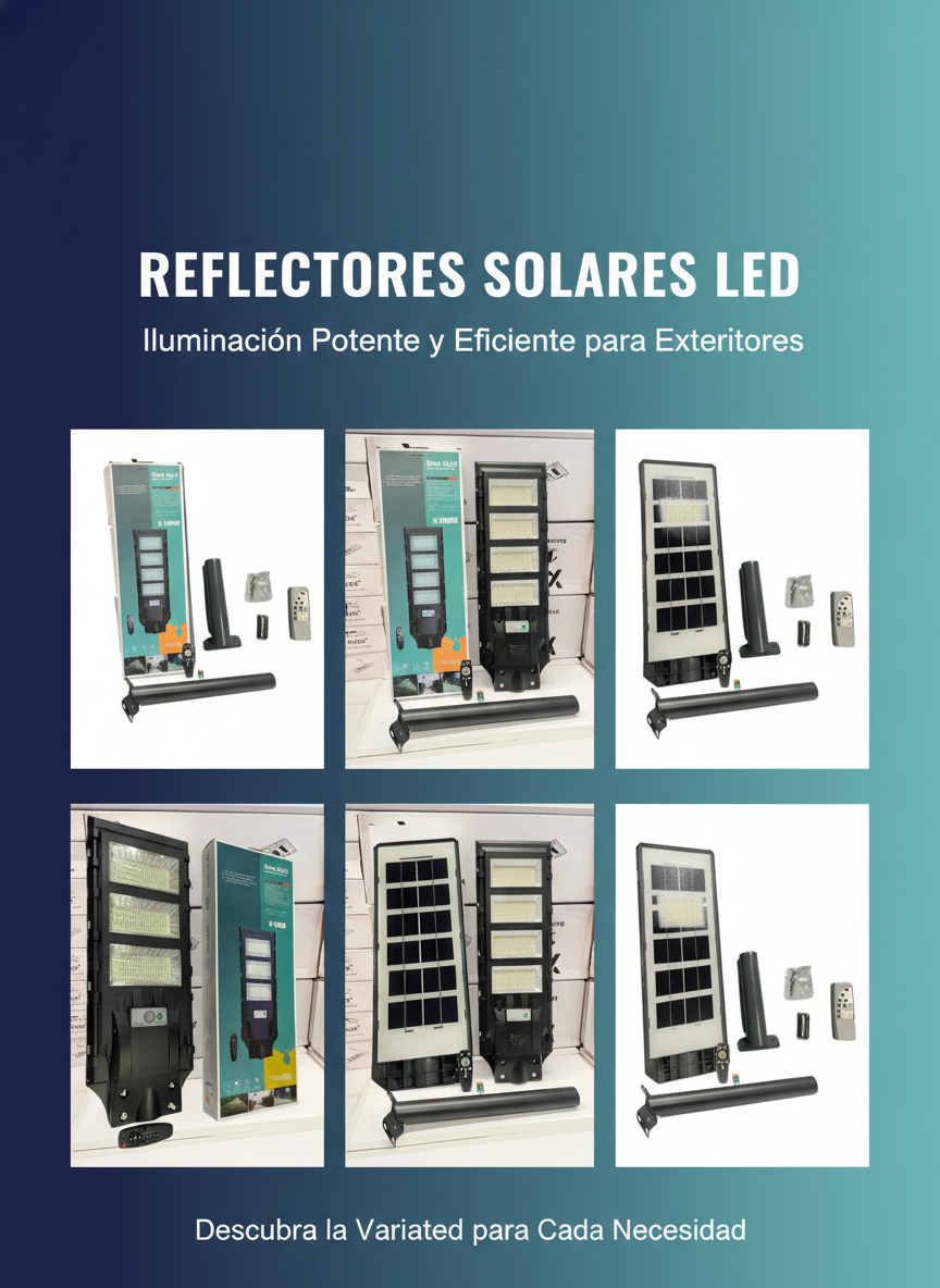 FOCOS FAROLES REFLECTANTES LED -ENERGIA SOLAR - Inversiones Austral ecommerce