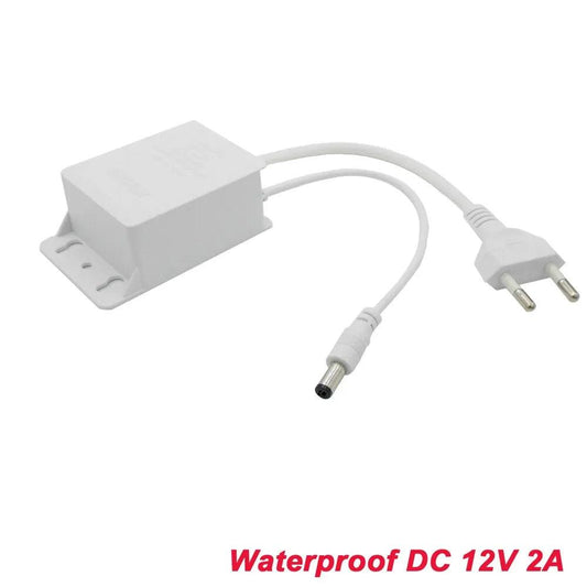 Adaptador de Corriente DC12V 2A Impermeable para cintas Led y Cámaras de Seguridad CCTV - Inversiones Austral ecommerce