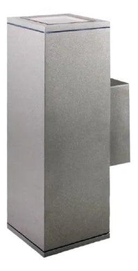 Aplique Muro Pared Doble Foco Bidireccional Porta 2 Dicroica Gu10 Exterior Ip54 Color Gris AUSTRAL - Inversiones Austral ecommerce