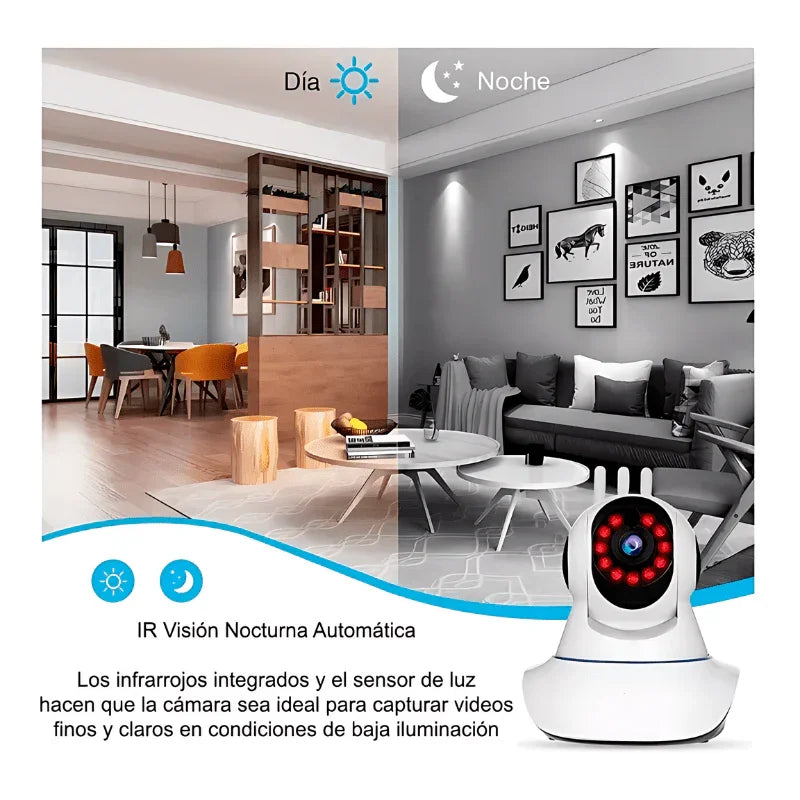 Cámara Robotica IP inalámbrica 360º – Full HD – WIFI | 3 antenas - Inversiones Austral ecommerce