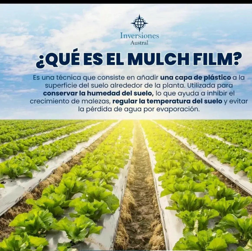 Mulch film negro de 120 x 400 metro 30 Micrones antimaleza de PE - Inversiones Austral ecommerce