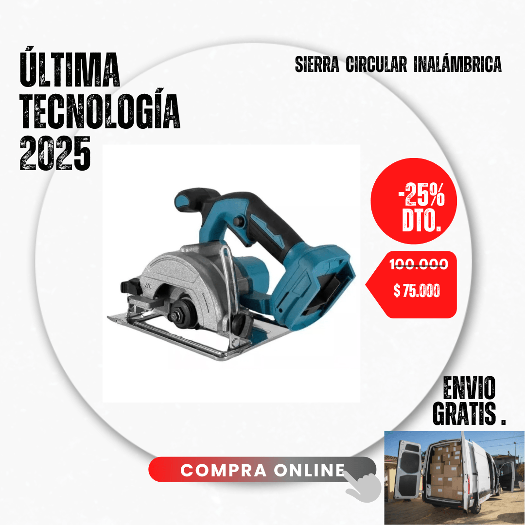 Sierra Circular 98V Inalámbrica - Portátil y Versátil para Todos tus Proyectos - Inversiones Austral ecommerce