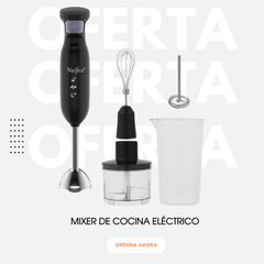 Transforma tu Cocina! Mixer Eléctrico 300W para Mezclas Perfectas